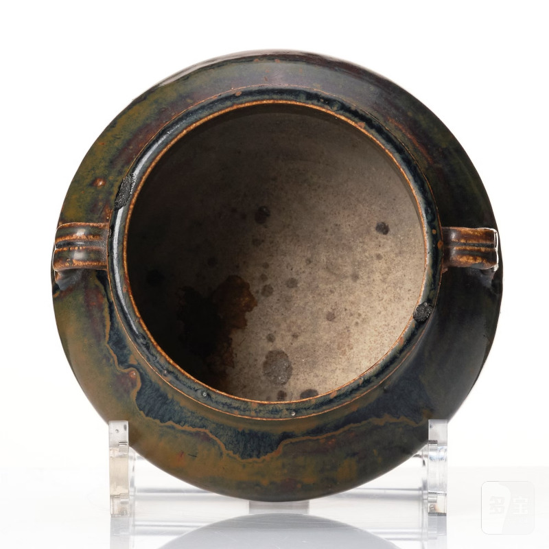 A black and brown glazed stoneware jar, - 图3